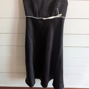 Alfred Angelo Elegant Black A-Line Skirt with White Trim